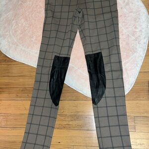 Victoria's Secret Brown and Black Leggings with Grid Pattern